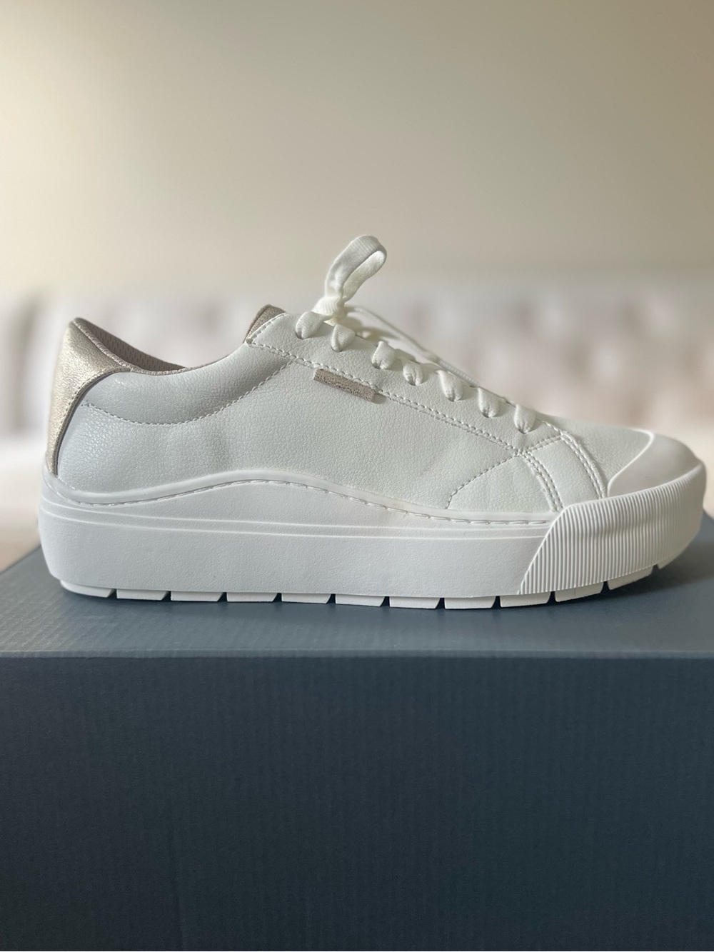 Light Metallic Gold and White Platform Sneakers - Dr. Scholl’s Time Off - Picture 8 of 13